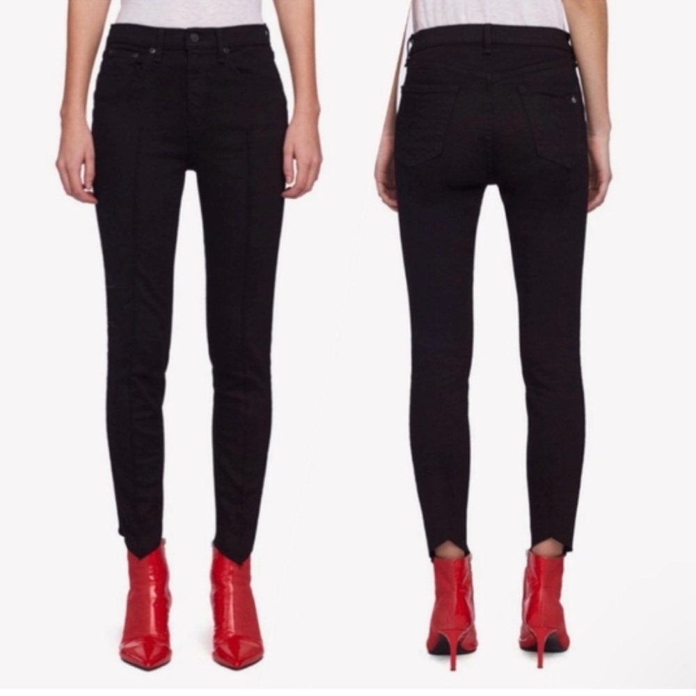 Rag & Bone Women’s Black High Rise Ankle Cropped Skinny Jeans Size 31